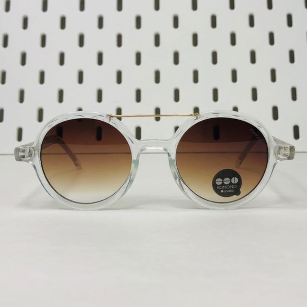 KOMONO sunglasses NEW Vivien Clear round gold UV400 - Picture 3 of 16